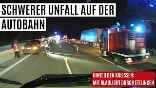 Schwerer Verkehrsunfall auf der Autobahn  Mit Blaulicht durch Ettlingen  Folge 5  ER24 [upl. by Fredric695]