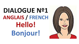 Dialogue 1  English French Anglais Français  Hi Whats your name  Bonjour Comment tappellestu [upl. by Anirat]