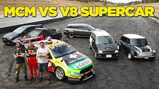 Racing a V8 Supercar In Our Street Cars [upl. by Nesnej]