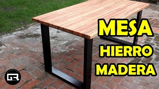 MESA INDUSTRIAL HIERRO Y MADERA  TABLE industrial style [upl. by Oiraved]