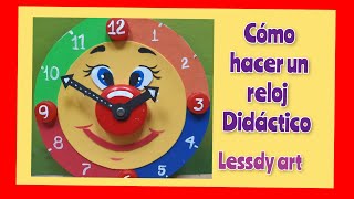 Cómo hacer un reloj didáctico fácil [upl. by Ydnal]