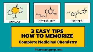 How to memorize complete medicinal chemistry pharmaceutical chemistry 3 Easy Tips [upl. by Redmer]