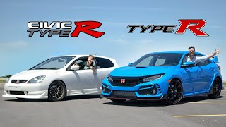 2020 Honda Civic Type R vs 2002 EP3 Civic Type R  VTEC Wars [upl. by Viveca109]