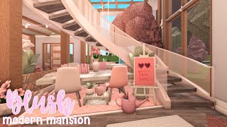 BLOXBURG Blush Modern Mansion  House Build [upl. by Oab]