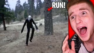 Slender Man SPOTTED IN REAL LIFE RUN [upl. by Hildie]