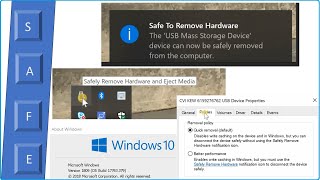 How to Remove USB Drive Safely from Windows 10 1809 Device Policy Is it Safe to Remove USB Directly [upl. by Edlun]