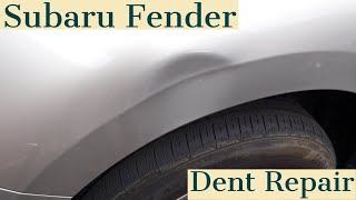 Subaru Fender Paintless Dent Removal [upl. by Egreog]