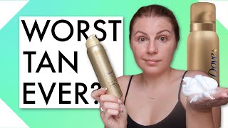 Dove Gradual Tanning Mousse  REVIEW  Worst Tan Ever [upl. by Birkle]