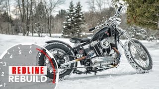 Classic HarleyDavidson motorcycle completely rebuilt in 4 minutes  Redline Rebuild  S1E8 [upl. by Joyce]