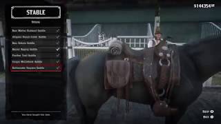 All Trapper Saddles  Stats in Description  Red Dead Redemption 2 [upl. by Tearle39]