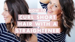 How To Curl ShortMedium Hair With A Straightener [upl. by Darnall]