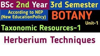 BSC 2nd Year BotanyHerberium Techniques Herberium Techniques BSC 2nd Year BotanyWhat is Herberium [upl. by Malan1]