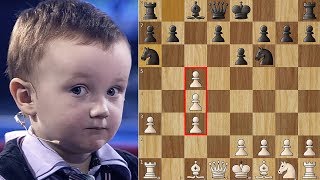 3 Year Old Chess Prodigy Misha vs Anatoly Karpov [upl. by Nirhtak]