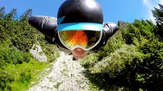 GoPro 2500m Chamonix Wingsuit Flight [upl. by Ferrand743]