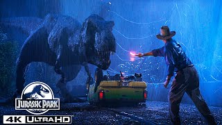 The T rex Escapes the Paddock in 4K HDR  Jurassic Park [upl. by Montgomery]