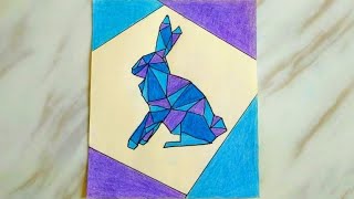 How to draw cubism art Pablo picasso art for kids [upl. by Akenn]