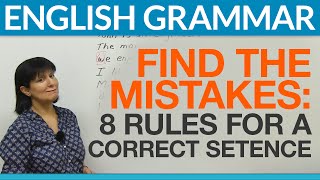 8 English Sentences Find the Mistakes [upl. by Paske843]