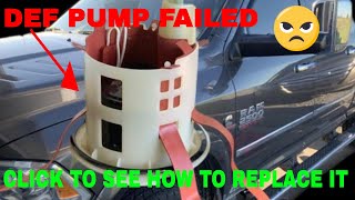 P20E9 P2BAC HOW TO REPLACE DEF PUMP ON RAM TRUCK  It finally went out [upl. by Olotrab]