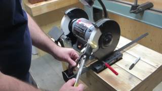 woodturning how to set up a oneway wolverine sharpening jig [upl. by Anahsit]