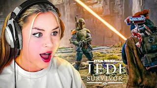 REACTING TO BOBA FETT IN JEDI SURVIVOR [upl. by Ailat]