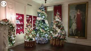 White House holiday decorations 2022 Take a look at this years display [upl. by Artemas234]