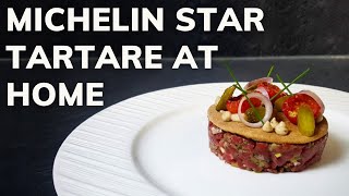 How to make BEEF STEAK TARTARE at home Fine Dining Recipe [upl. by Dolorita]