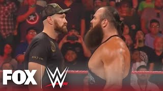 Tyson Fury and Braun Strowman go at it in the ring  MONDAY NIGHT RAW [upl. by Nohtahoj892]