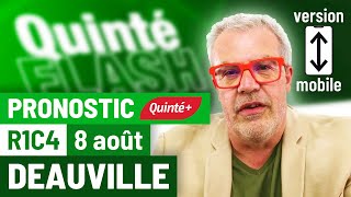 Pronostic PMU Quinté Flash Turf  Deauville R1C4 du 8 août 2021  mobile [upl. by Notnilc]