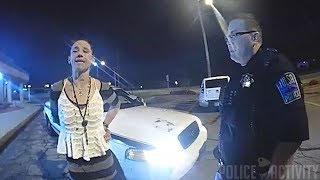 Bodycam Shows Handcuffed Woman Stealing Tulsa Police Car [upl. by Sihtnyc865]