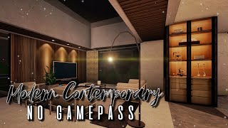 Bloxburg Modern Contemporary No Gamepass Speedbuild [upl. by Ahsla]