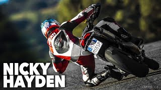 Nicky Hayden Hypermotard 🔝 WHEELIE Ducati Hypermotard Stunt Rider Motorcycle Bike Riding [upl. by Allcot984]