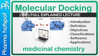 Molecular Docking in drug design  pharmacophore modelling  medicinal chemistry 6th sem 3rd year [upl. by Wales]