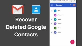 How to Recover Deleted Contacts from Gmail In Phone [upl. by Jabez]