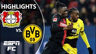 Bayer Leverkusen vs Borussia Dortmund  Bundesliga Highlights  ESPN FC [upl. by Milano301]