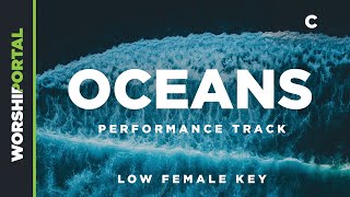 Oceans Where Feet May Fail  Low Female Key  C  Performance Track [upl. by Idoj]