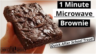 1 Minute Microwave BROWNIE  The EASIEST Chocolate Brownie Recipe [upl. by Yentruok]