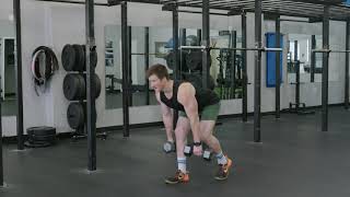 Staggered Stance Dumbbell Romanian Deadlift  RDL Variations [upl. by Audun]