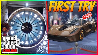 UPDATED HOW TO WIN THE PODIUM CAR EVERY SINGLE TIME IN GTA 5 ONLINE 2023 PODIUM WHEEL METHOD [upl. by Aisel]