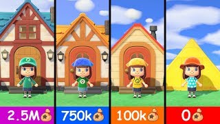 Animal Crossing New Horizons  All House Upgrades [upl. by Legyn474]