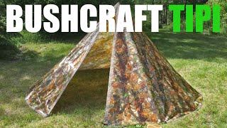 Bushcraft DIY Tarp Tipi Teepee  Bushcraft Heroes [upl. by Fosque]