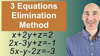 Solving Systems of 3 Equations Elimination [upl. by Todd162]