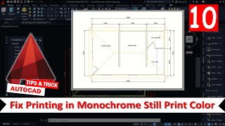 AutoCAD How To Fix Printing In Monochrome Still Prints Color [upl. by Lyrahs]