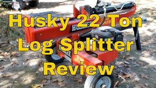 Huskee 22 Ton Log Splitter Review [upl. by Etac679]