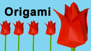 Como Hacer Flores De Papel Origami Fácil [upl. by Dido]