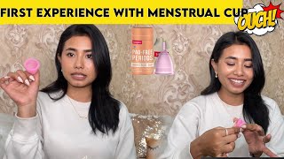 I finally Tried Menstrual Cup 😳  Pad Free Period [upl. by Wehner]