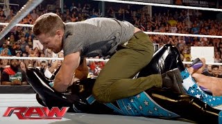 Neville vs King Barrett Raw Aug 10 2015 [upl. by Ahsinwad427]