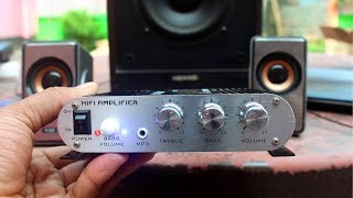 20W 12V Super Bass Mini Hi Fi Stereo Amplifier Unboxing [upl. by Avlis260]