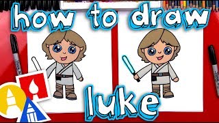 How To Draw Luke Skywalker Cartoon [upl. by Carnes135]