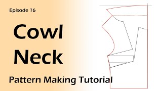 Very Easy amp Simple Way of Cowl neck pattern making  with Folded Neck Facing [upl. by Assiluy860]