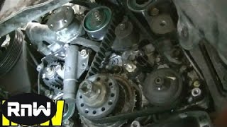 How to Remove and Replace the Timing belt and Water Pump  Mitsubishi 24L SOHC Engine PART 2 [upl. by Pearson]